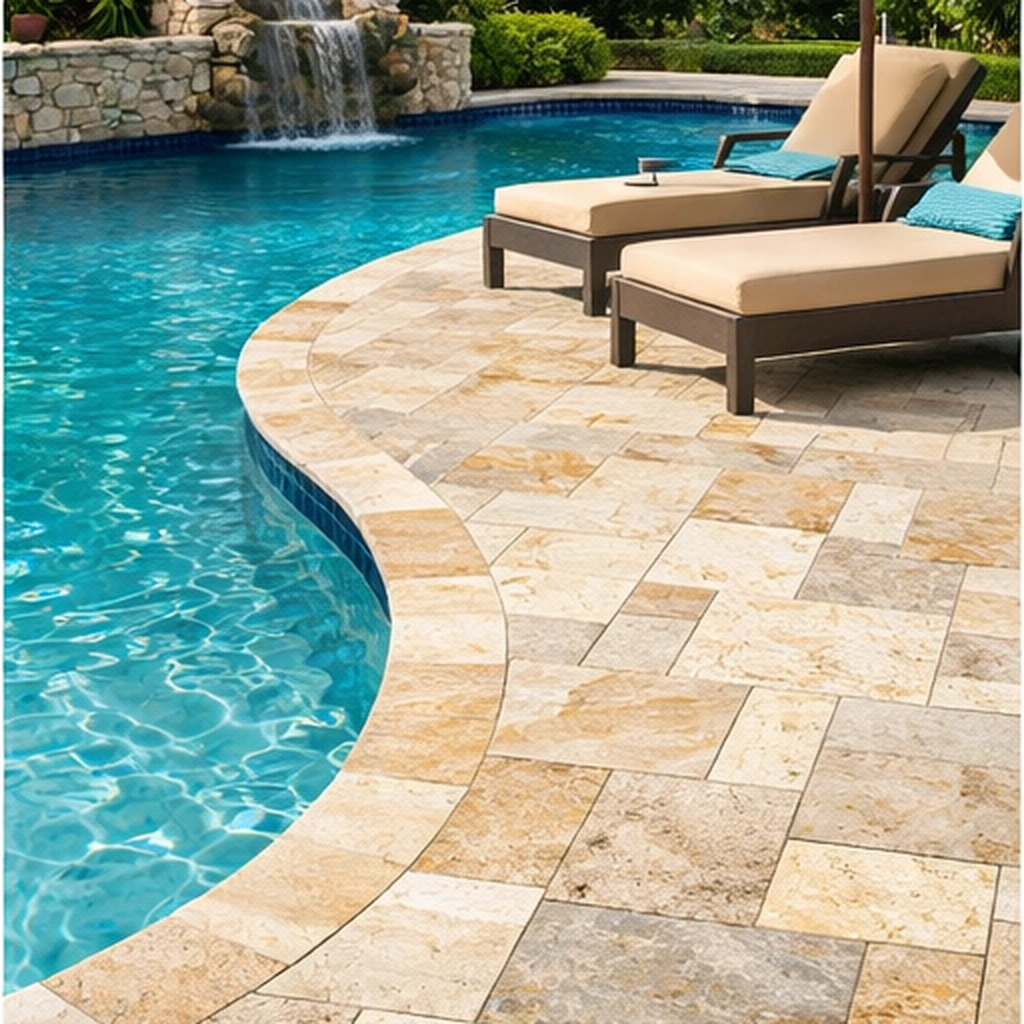 Travertine Pool Deck